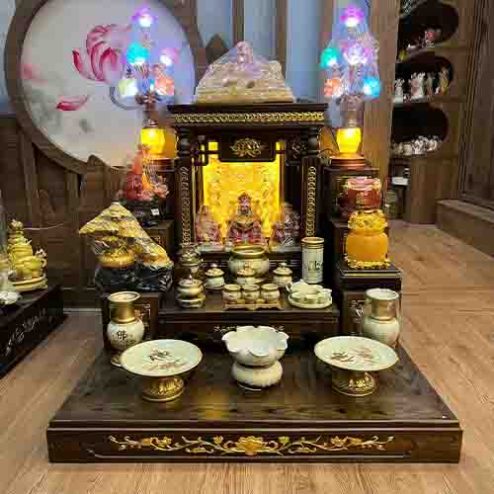 Bàn Thờ Thần Tài Thổ Địa Mái Bằng Cao Cấp TT1804