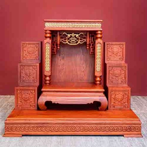 Bộ Ban Thần Tài Thổ Địa Gỗ Hương Đá TT1812