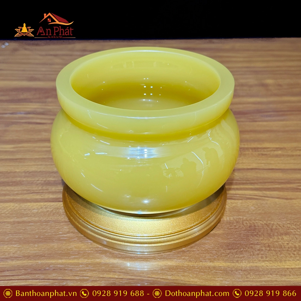 Bát Hương Ngọc Bọc Đồng Màu Thạch Anh DT206 7 Bát Hương Ngọc Bọc Đồng Màu Thạch Anh DT206