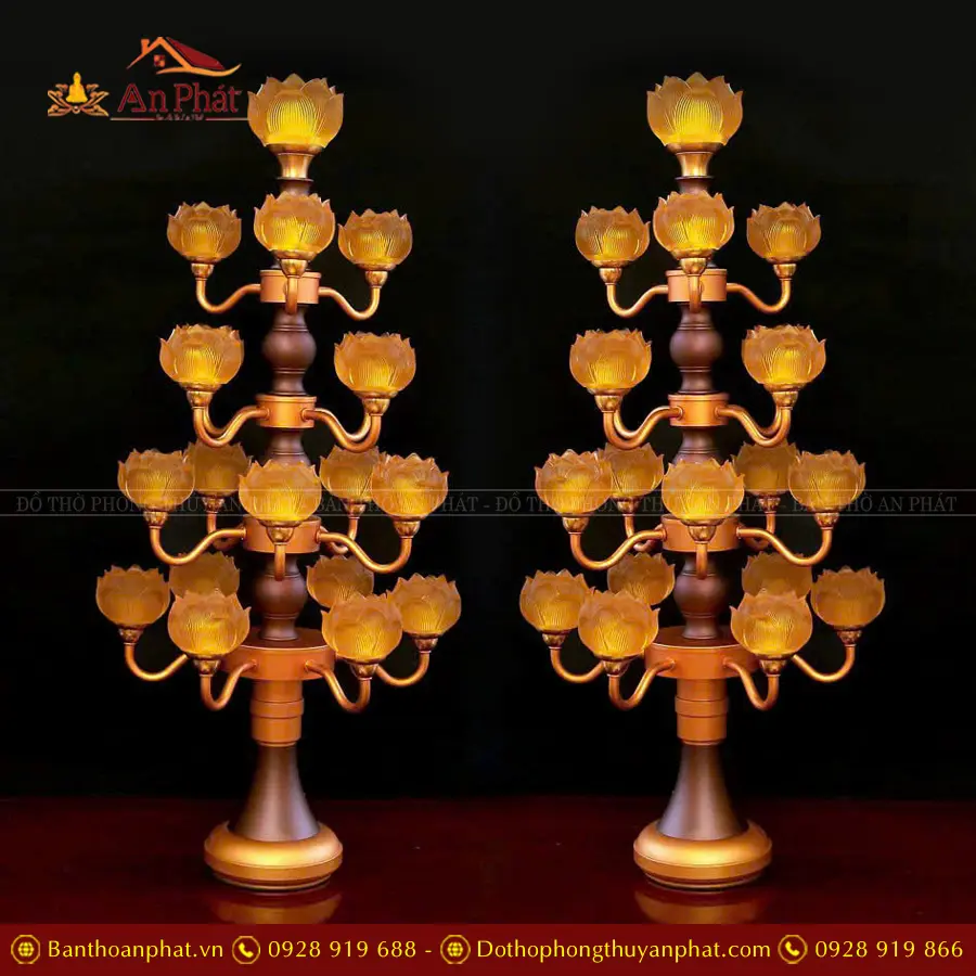Đèn thờ điện 19 Bông Hoa Sen Lưu ly DTD1336 An Phát Đèn thờ điện 19 Bông Hoa Sen Lưu ly DTD1336 An Phát