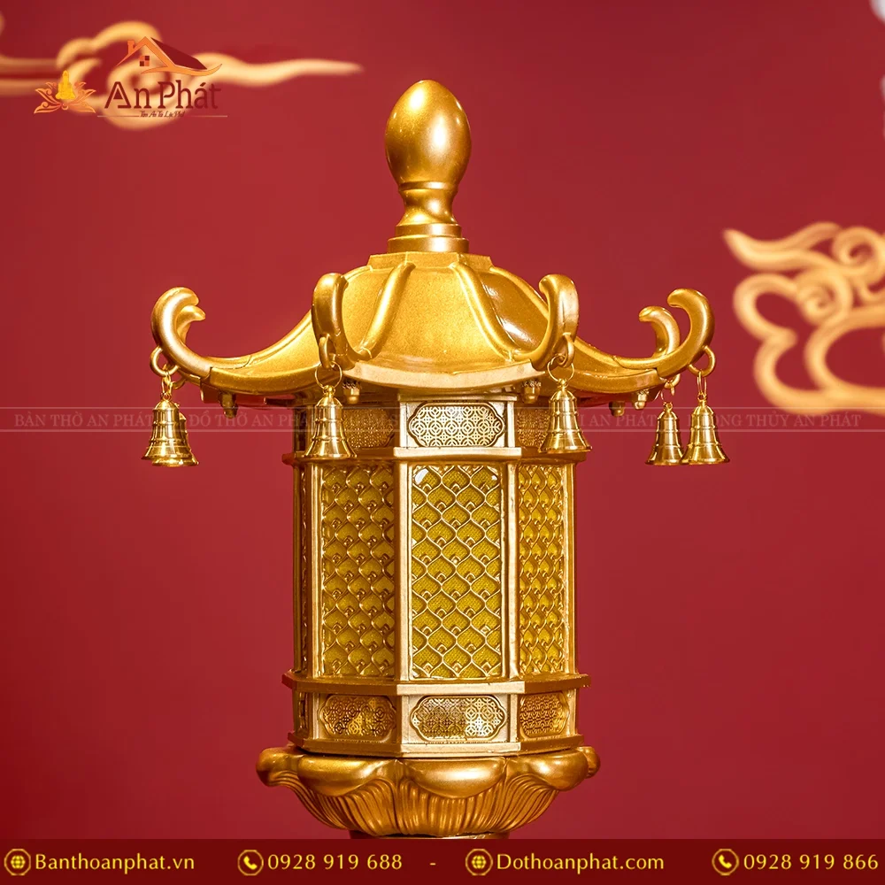Đèn thờ điện đồng họa tiết lá bồ đề mái chùa DTD1343 18 Đèn thờ điện đồng họa tiết lá bồ đề mái chùa DTD1343 An Phát