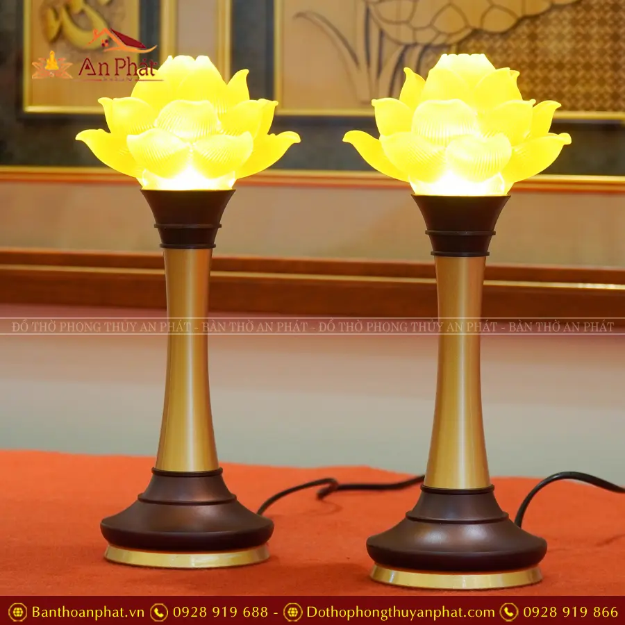 Đèn thờ điện lưu ly 1 bông cao cấp DT1311 11 Đèn thờ điện lưu ly 1 bông cao cấp DT1311 An Phát