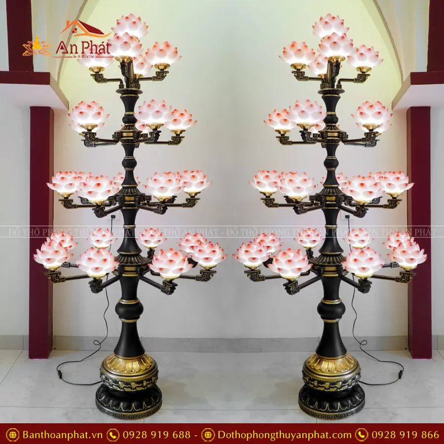 Đèn thờ điện lưu ly 25 bông Đài Loan DT1313 11 Đèn thờ điện lưu ly 25 bông Đài Loan DT1313 An Phát