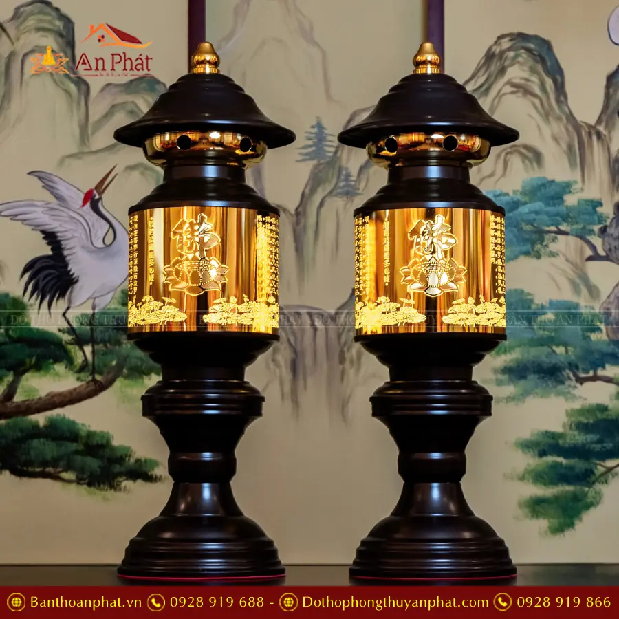 Đèn thờ điện trụ vàng hợp kim Đài Loan DTD1321 An Phát Đèn thờ điện trụ vàng hợp kim Đài Loan DTD1321 An Phát