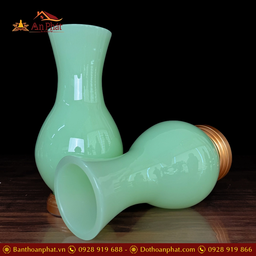 Lọ Hoa Đá Lưu Ly Xanh Lục Cao Cấp DT298 5 Lọ Hoa Đá Lưu Ly Xanh Lục Cao Cấp DT298