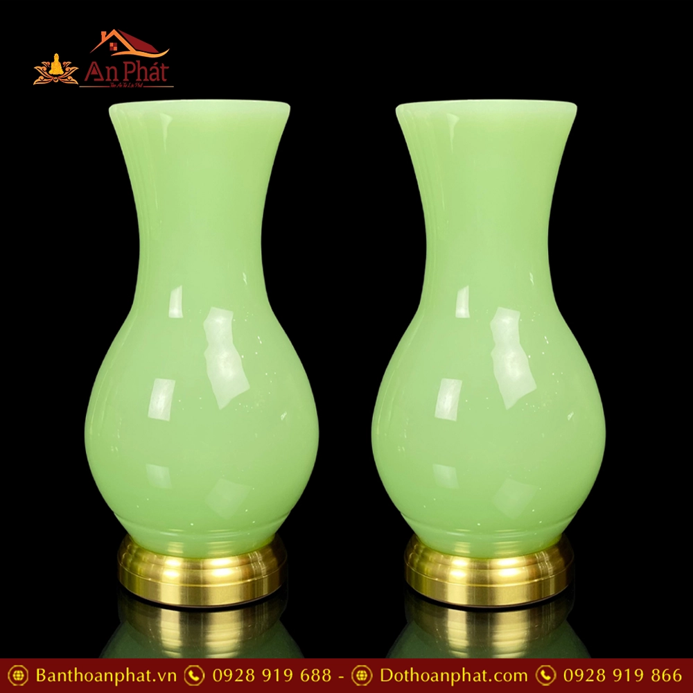 Lọ Hoa Đá Lưu Ly Xanh Ngọc Cao Cấp DT289 15 Lọ Hoa Đá Lưu Ly Xanh Ngọc Cao Cấp DT289