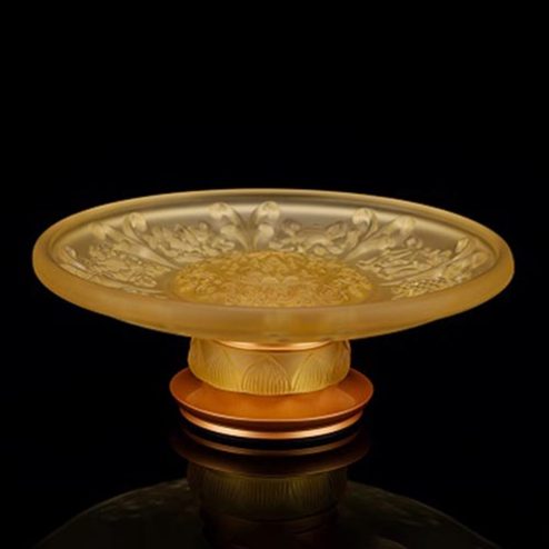 Mâm Bồng Lưu Ly 8 Cát Tường Vàng Cao Cấp DT329