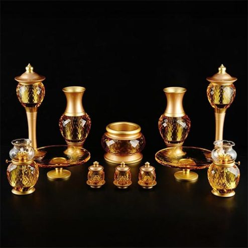 Bộ Đồ Thờ Cao Cấp Pha Lê Nhập Khẩu BDT036