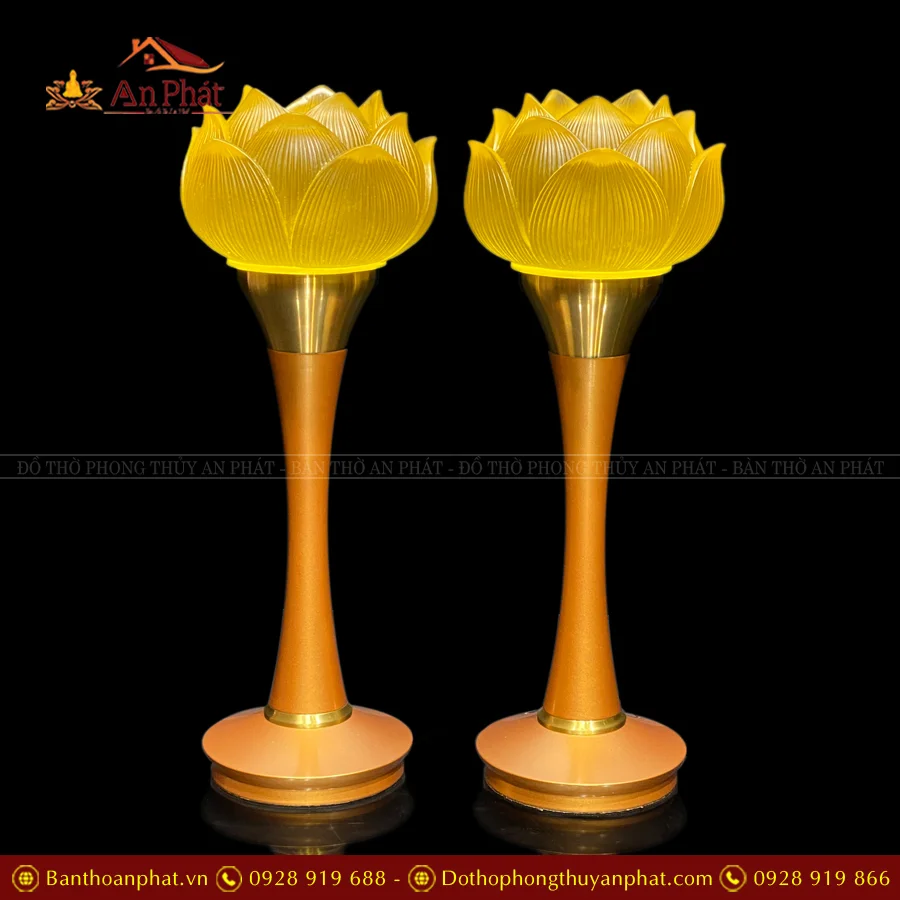 Đèn thờ điện cửu phẩm liên hoa lưu ly DTD1405 An Phát