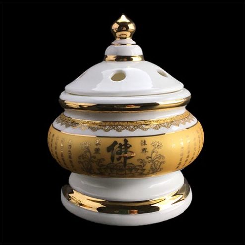 Lư Đốt Trầm Sứ Tâm Kinh Vàng Nhập Khẩu DT506