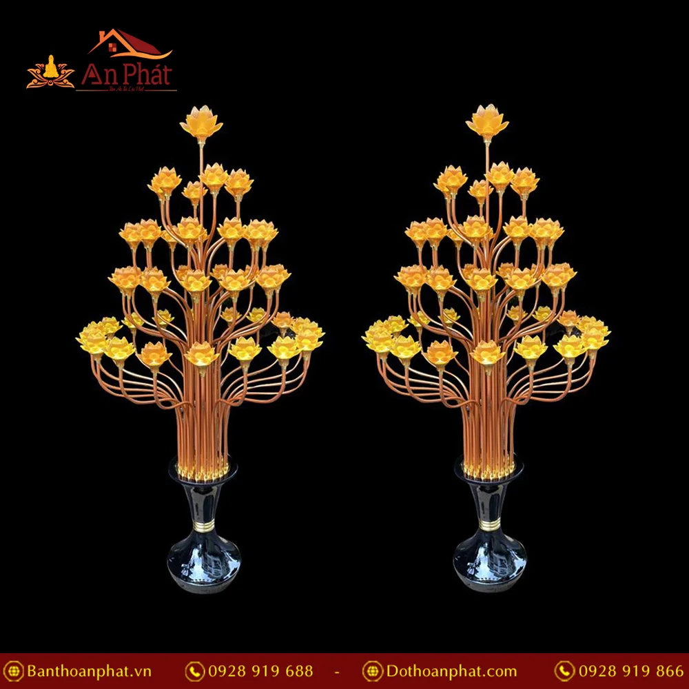 Đèn thờ điện Hoa Sen Nở 49 Bông cao cấp DTD1440 13 Đèn thờ điện Hoa Sen Nở 49 Bông cao cấp DTD1440 An Phát