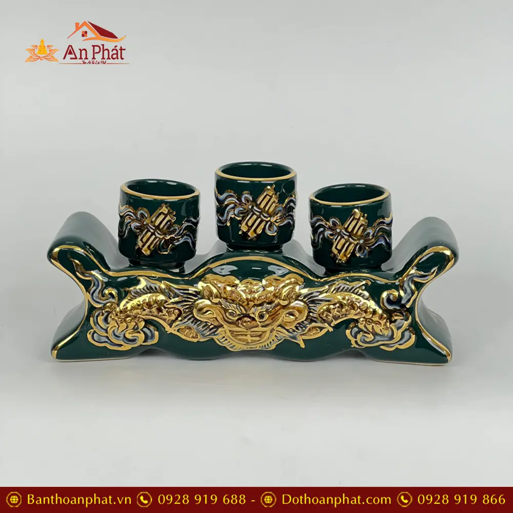 Kỷ Chén Thờ Đắp Nổi Rồng Xanh Vẽ Vàng DT659 11 Kỷ Chén Thờ Đắp Nổi Rồng Xanh Vẽ Vàng DT659