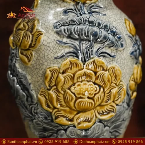 lo hoa bat trang men ran dap noi hoa sen dt70800005