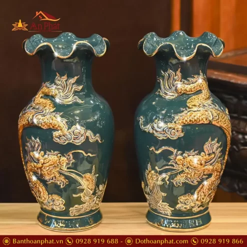 lo hoa dap noi rong xanh ve vang gom bat trang dt65800003