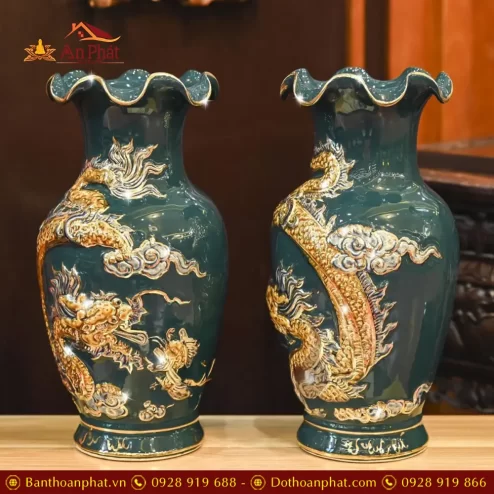 lo hoa dap noi rong xanh ve vang gom bat trang dt65800008