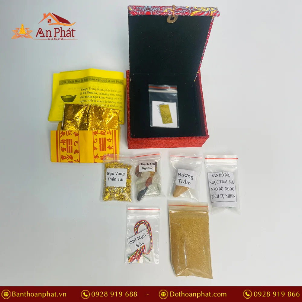 Bộ cốt thất bảo cốt bát hương cao cấp PK9549 6 Bộ cốt thất bảo chuẩn