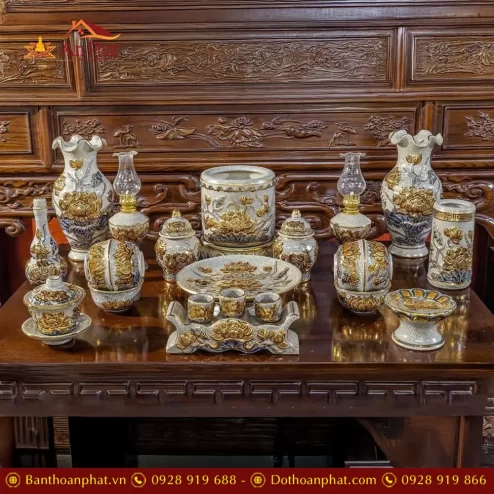 bo do tho hoa sen dap noi ve vang cao cap bat trang bdt14800002