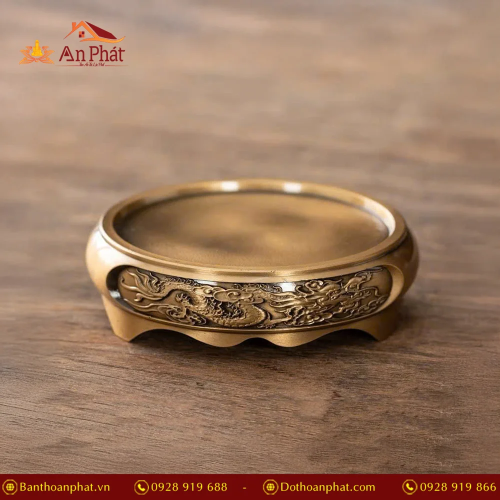 Đế Kê Lư Trầm Bằng Đồng Rồng Phượng PK9524 7 Đế Kê Lư Trầm Bằng Đồng Rồng Phượng PK9524 An Phát