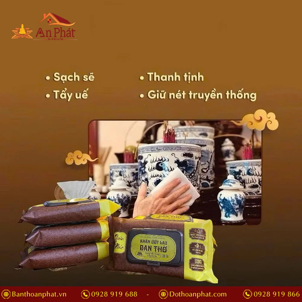 Khăn lau bao sái ban thờ Thiên Phúc PK9541 11 Tiện dụng dễ dùng