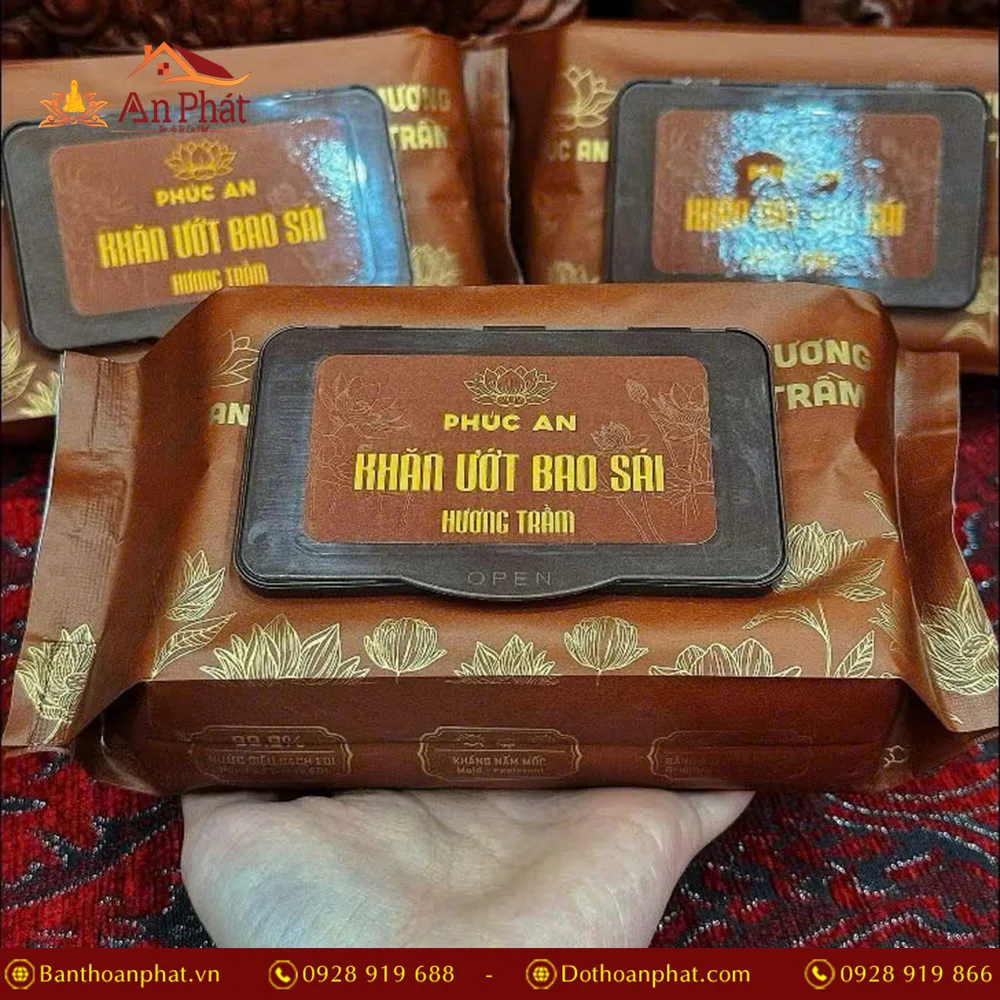 Khăn ướt bao sái ban thờ Phúc An PK9542 12 khan uot bao sai ban tho phuc an pk9542 5