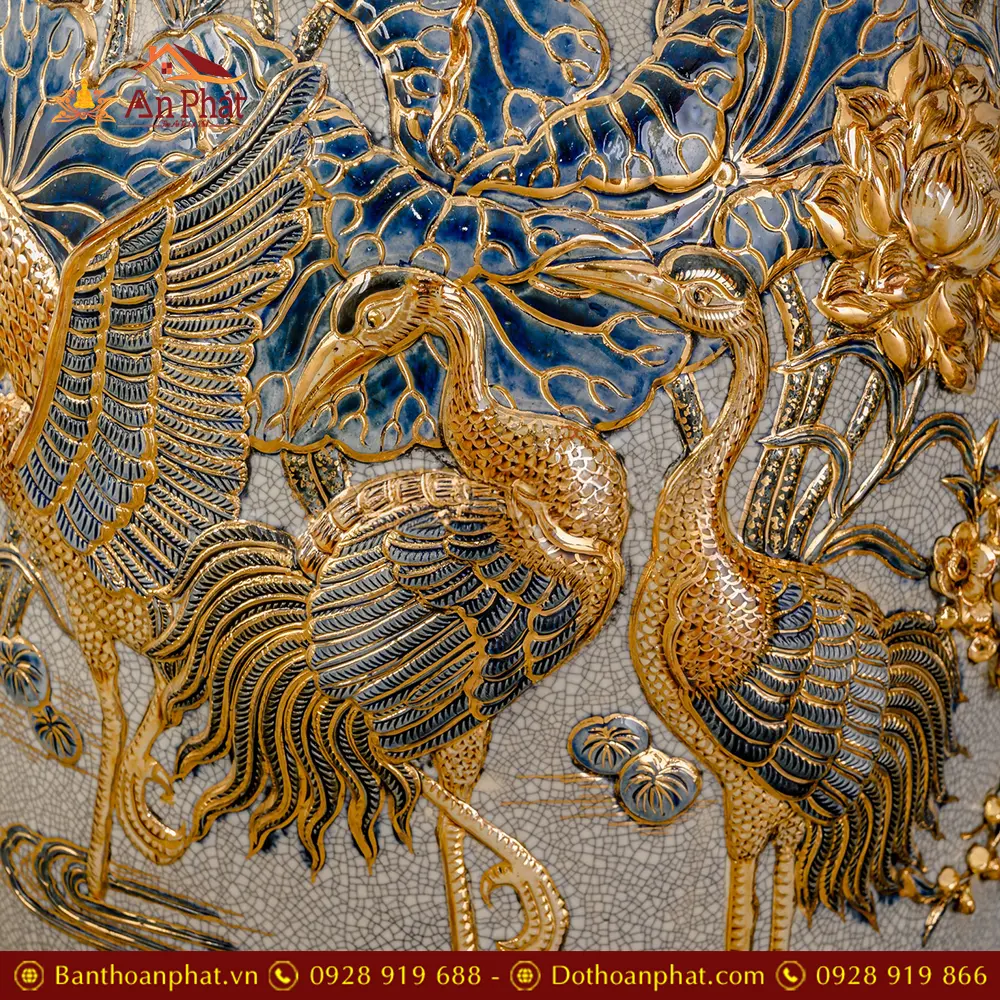 Lọ Lộc Bình Phúc Đức Cao Cấp Vẽ Vàng Đắp Nổi Kênh DT939 28 lo loc binh phuc duc cao cap ve vang dap noi kenh dt93900003