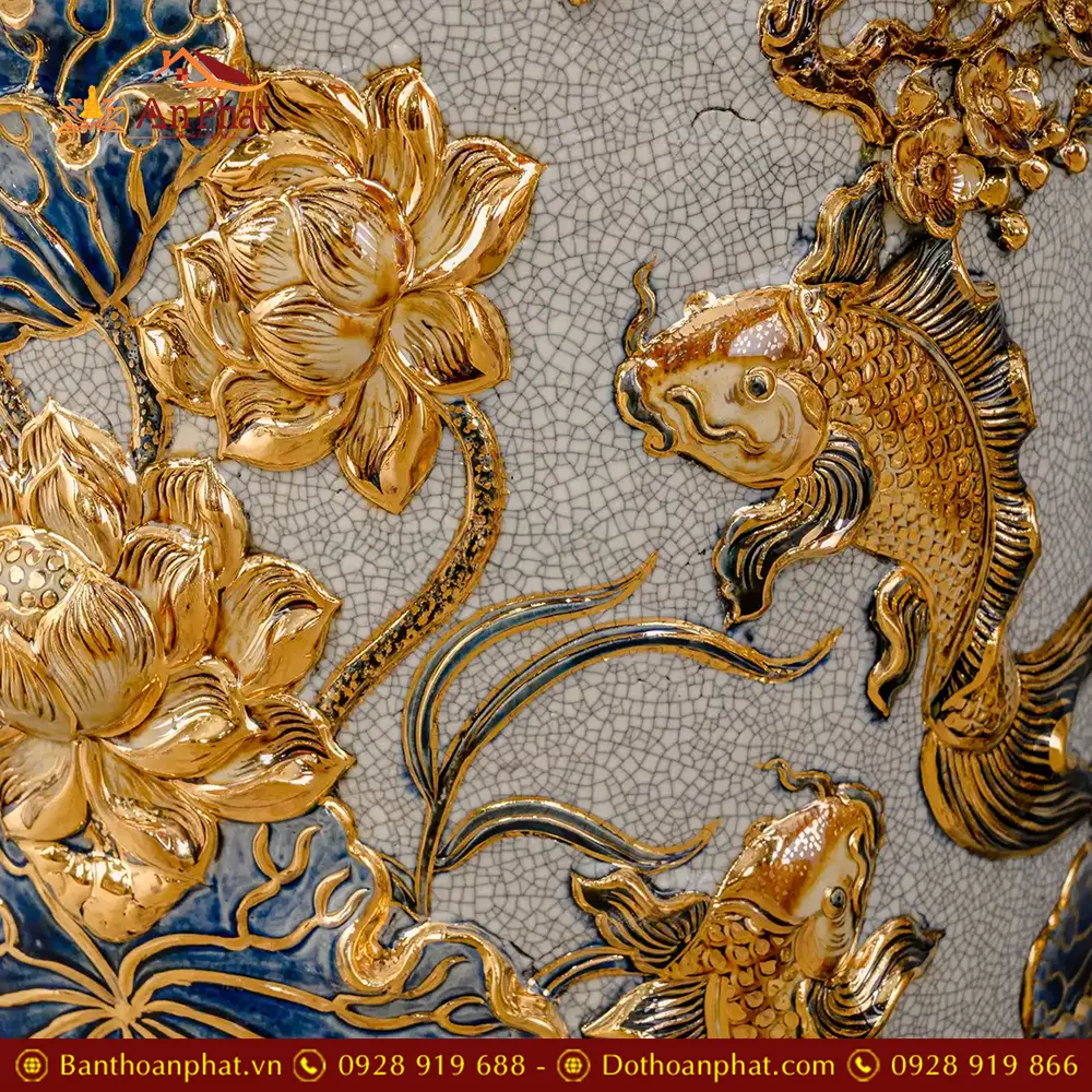 Lọ Lộc Bình Phúc Đức Cao Cấp Vẽ Vàng Đắp Nổi Kênh DT939 30 lo loc binh phuc duc cao cap ve vang dap noi kenh dt93900005