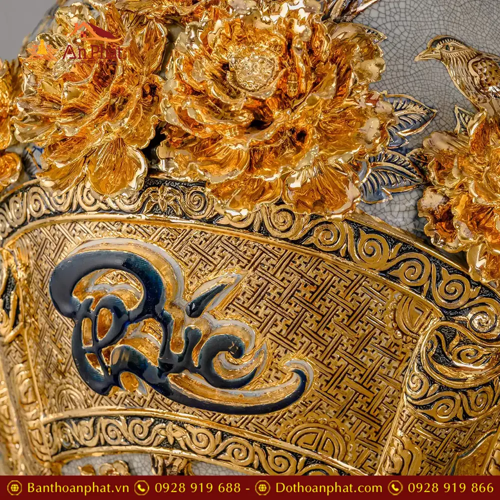 Lọ Lộc Bình Phúc Đức Cao Cấp Vẽ Vàng Đắp Nổi Kênh DT939 26 lo loc binh phuc duc cao cap ve vang dap noi kenh dt93900007