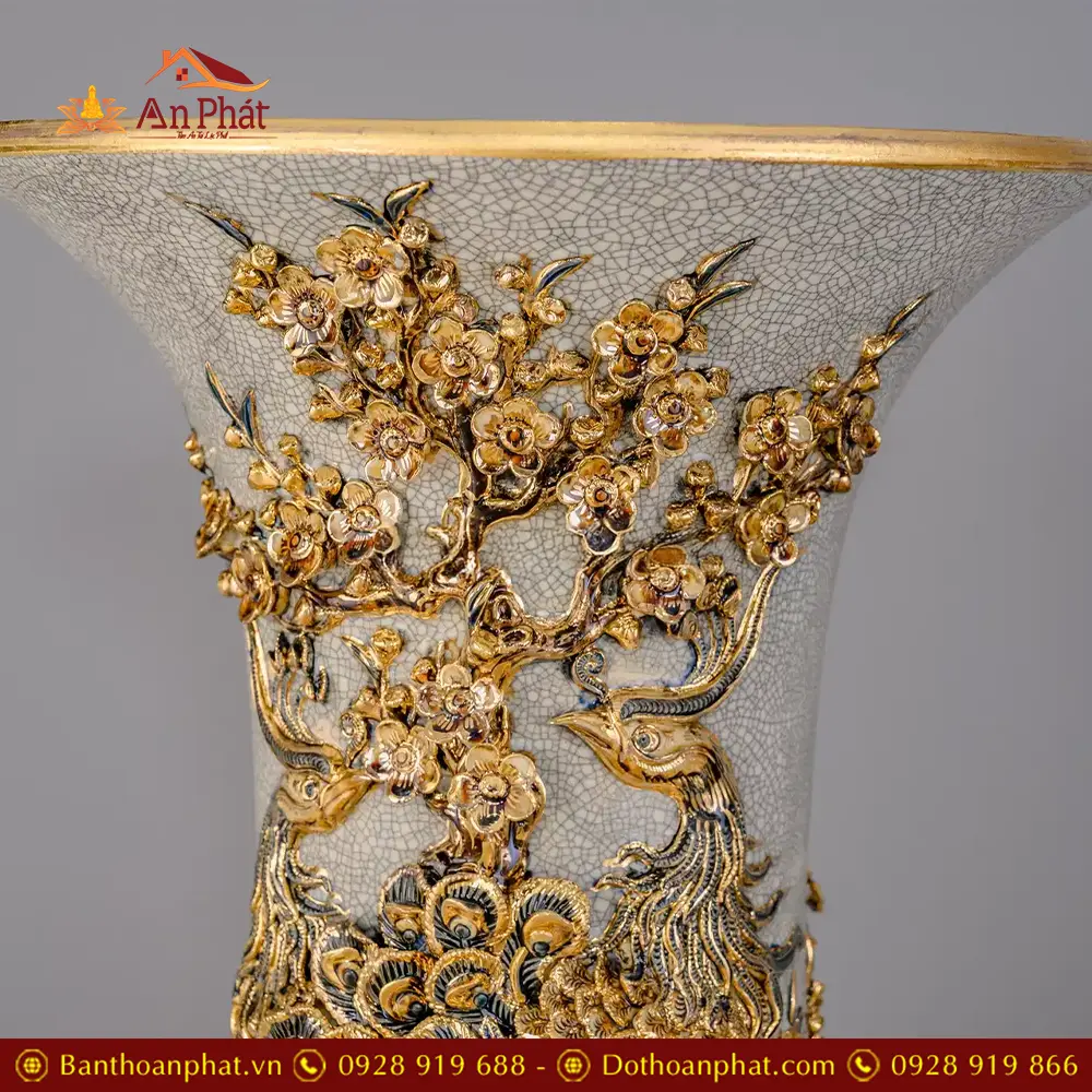 Lọ Lộc Bình Phúc Đức Cao Cấp Vẽ Vàng Đắp Nổi Kênh DT939 25 lo loc binh phuc duc cao cap ve vang dap noi kenh dt93900008