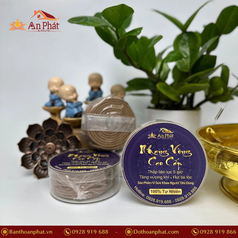 Nhang vòng trầm hương Thượng Hạng PK9555 8 Hương nhang trầm tự nhiên
