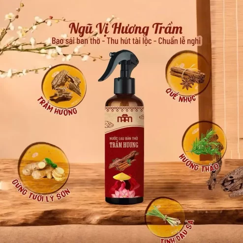 Nước lau bàn thờ Trầm Quế Hút Tài Lộc PK9531 An Phát