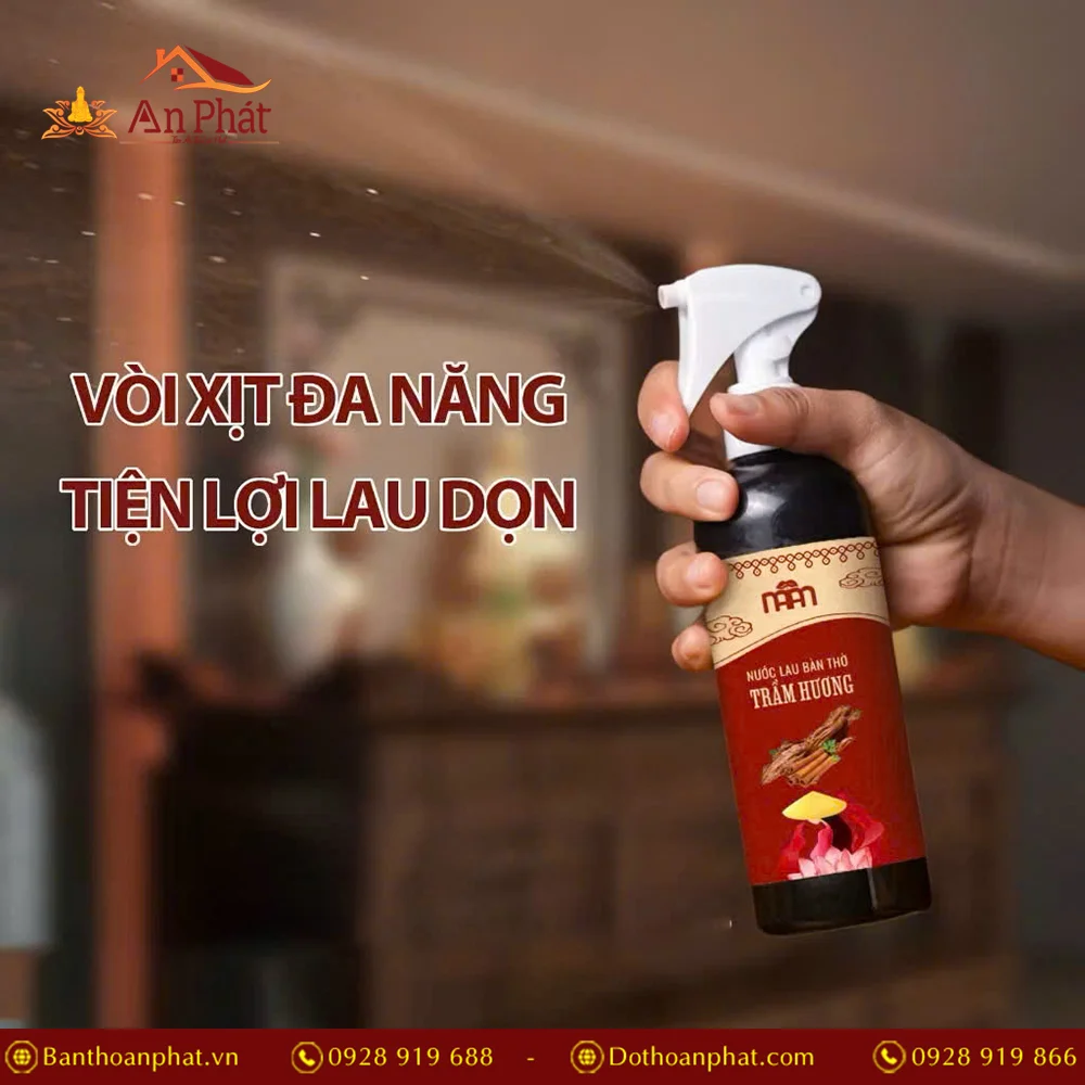 Nước lau bàn thờ Trầm Quế Hút Tài Lộc PK9531 9 Nước bao sái ban thờ