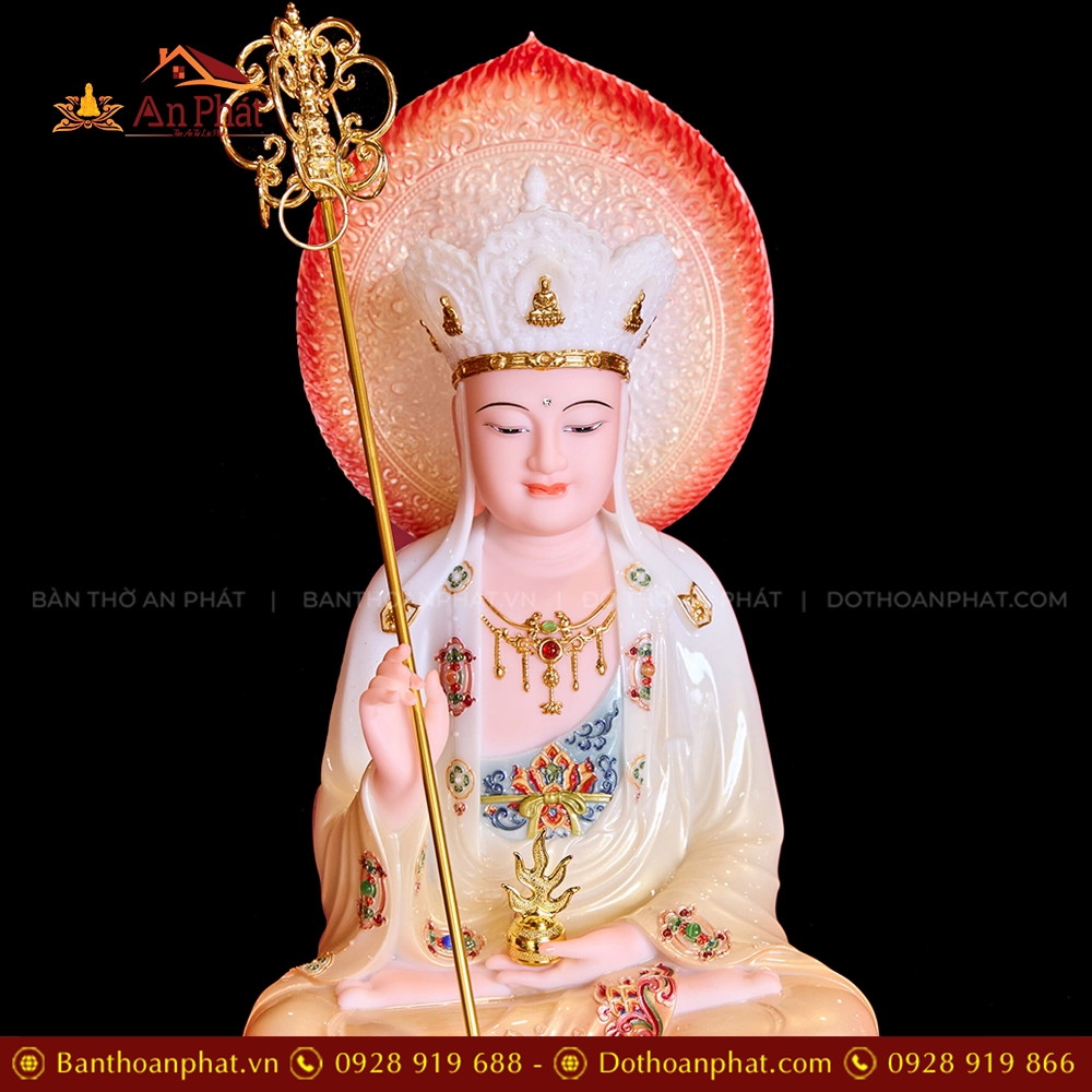 Tượng Địa Tạng vương Bồ Tát ngồi đẹp bằng đá