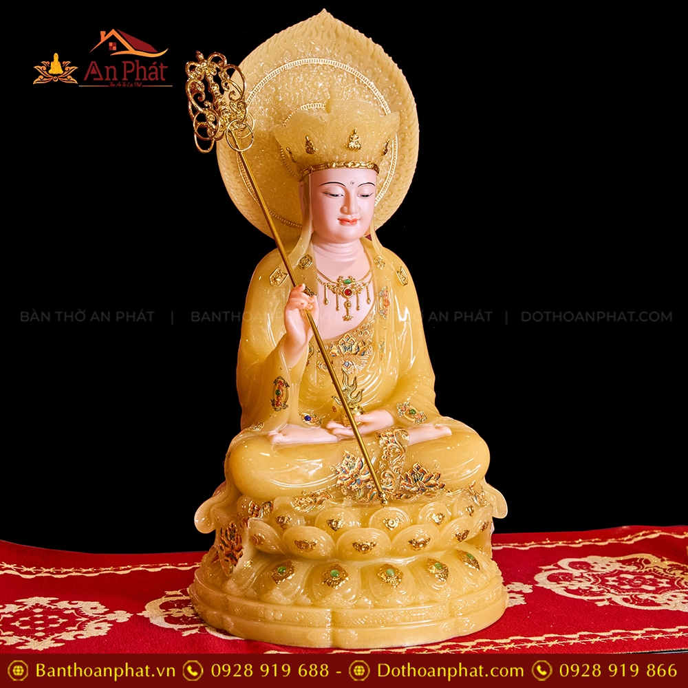 Tượng Địa Tạng vương Bồ Tát ngồi đẹp bằng đá