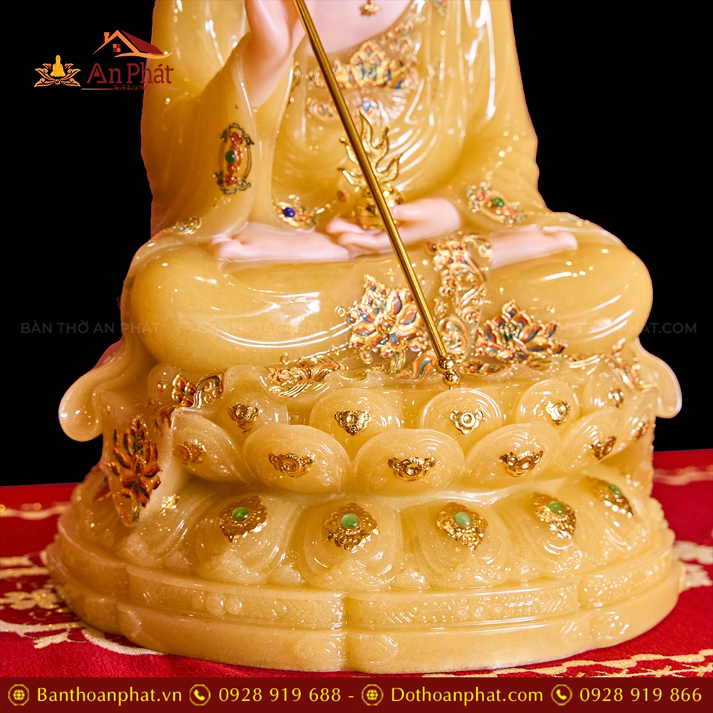 Tuong Dia Tang Toa Dai Sen Vang Thach Anh Co La De T2323 6