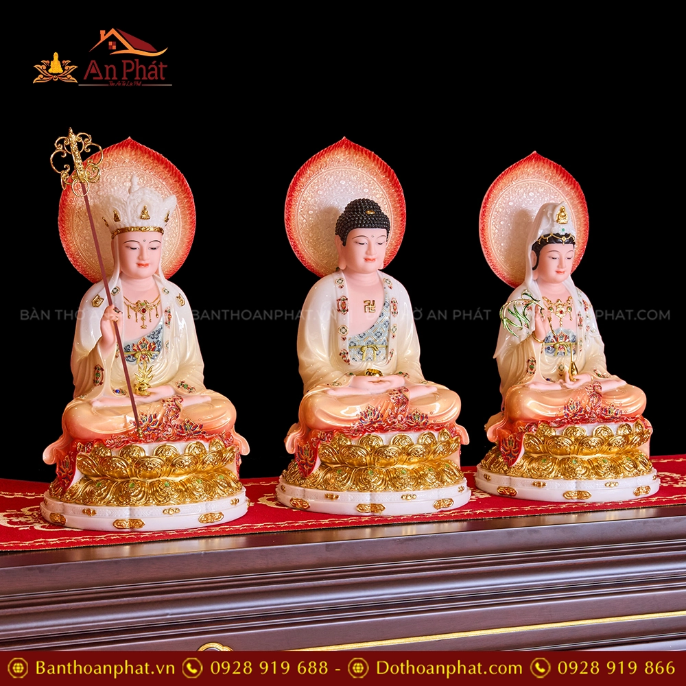 Tượng Ta Bà Tam Thánh Phật