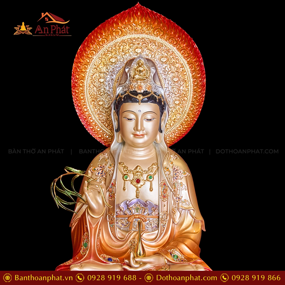 Tuong Tay Phuong Tam Thanh Da Hieu Ung Dong Toa Dai Sen Do Anh Kim Dat Vang Co La De T2329 7