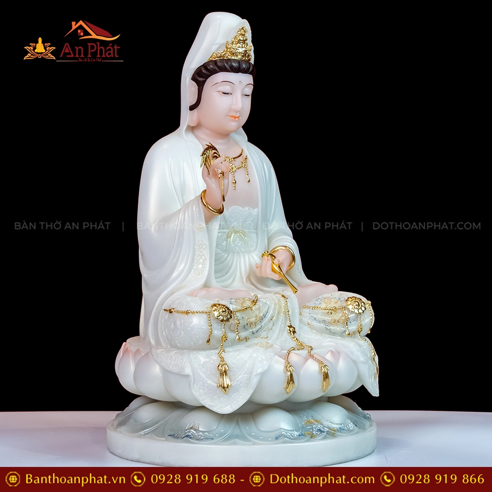 Tuong Tay Phuong Tam Thanh Toa Dai Sen Da Thach Anh Trang Vien Vang T2317 10