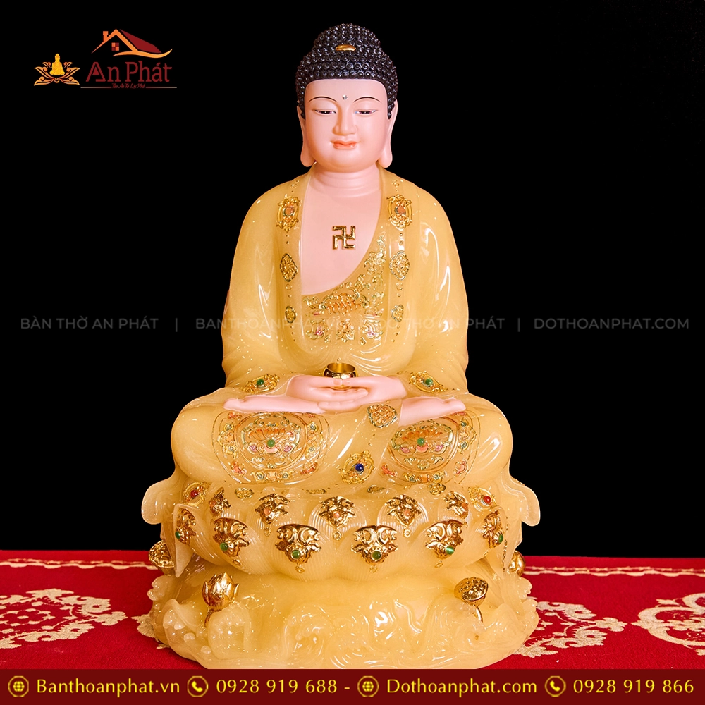 Tượng Phật A Di Đà ngồi bằng đá đẹp