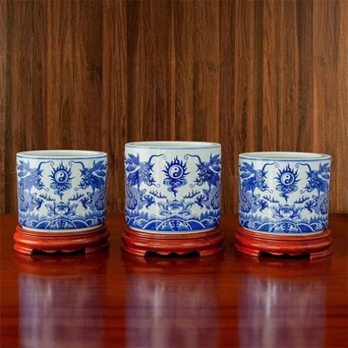 Bát Hương Rồng Bát Tràng Men Lam DT996