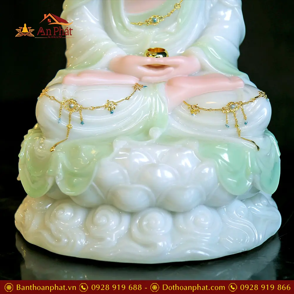 bo tuong phat ta ba tam thanh bot da xanh cao cap t234100012