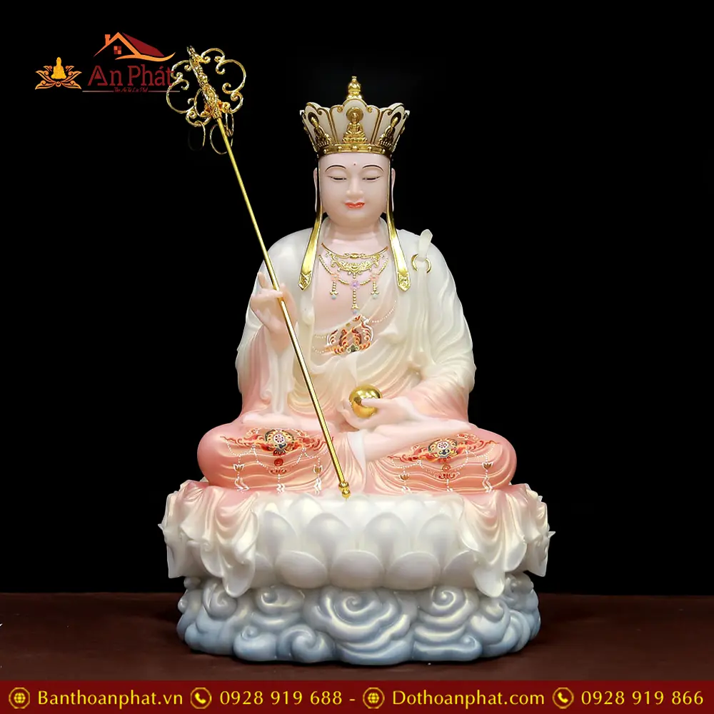 Bộ Tượng Phật Ta Bà Tam Thánh Ngồi Đài Sen Bột Đá Mẫu Phú Quý T2361 30 bo tuong phat ta ba tam thanh ngoi dai sen bot da mau phu quy t236100004