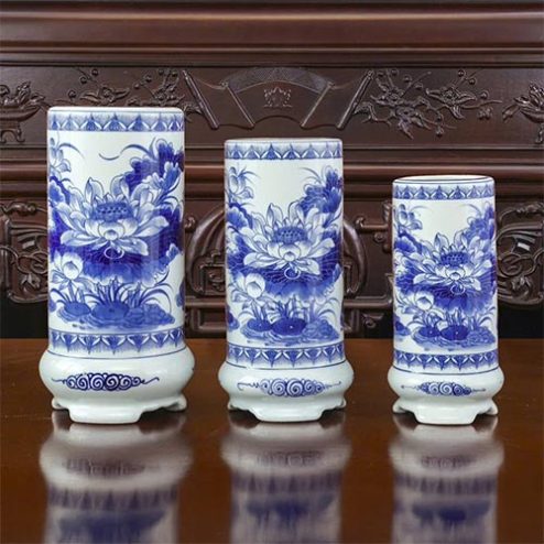 Ống Hương Men Lam Bát Tràng Cao Cấp Mẫu Mới DT1009