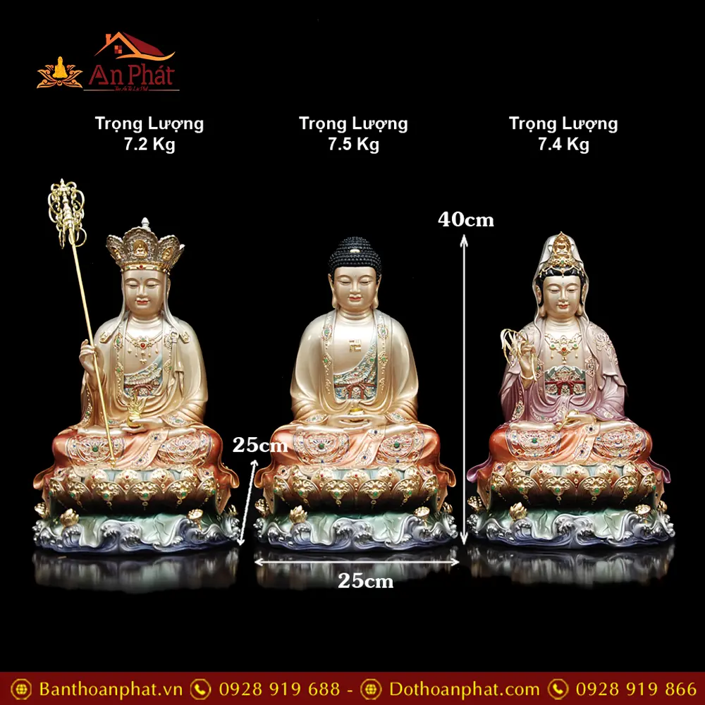 tuong phat ta ba tam thanh dong mau ngoi non nuoc son mau t234000006