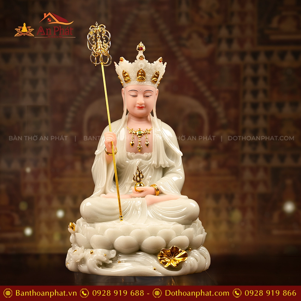 Tượng Địa Tạng Vương Bồ Tát bằng đá ngồi đẹp