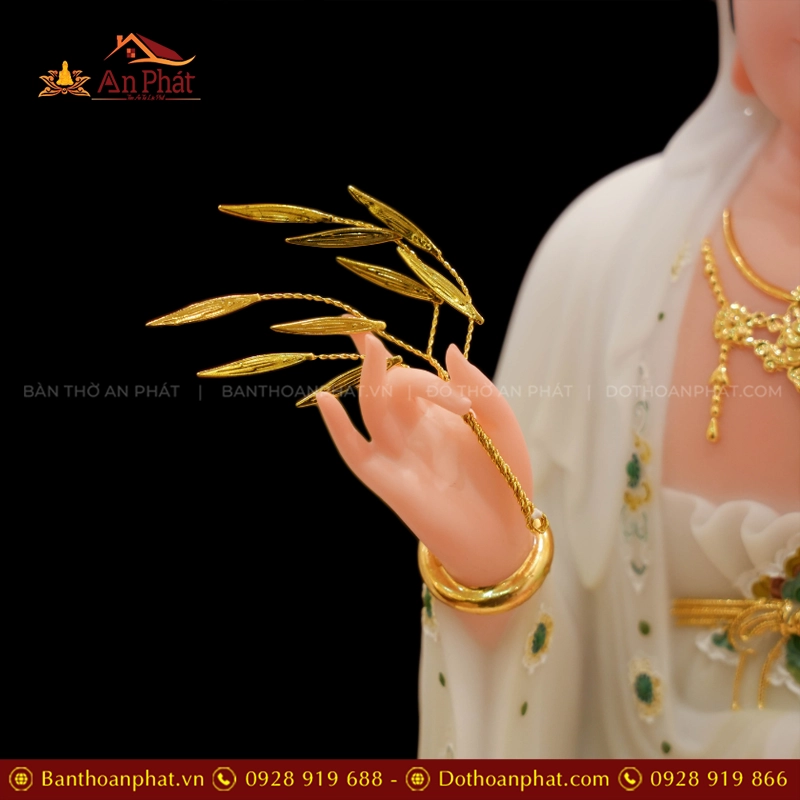 Tôn Tượng Tây Phương Tam Thánh Tọa Đài Sen Đá Đài Loan Xanh trắng T2385 25 Ton Tuong Tay Phuong Tam Thanh Toa Dai Sen Da Dai Loan Xanh trang T2385 6