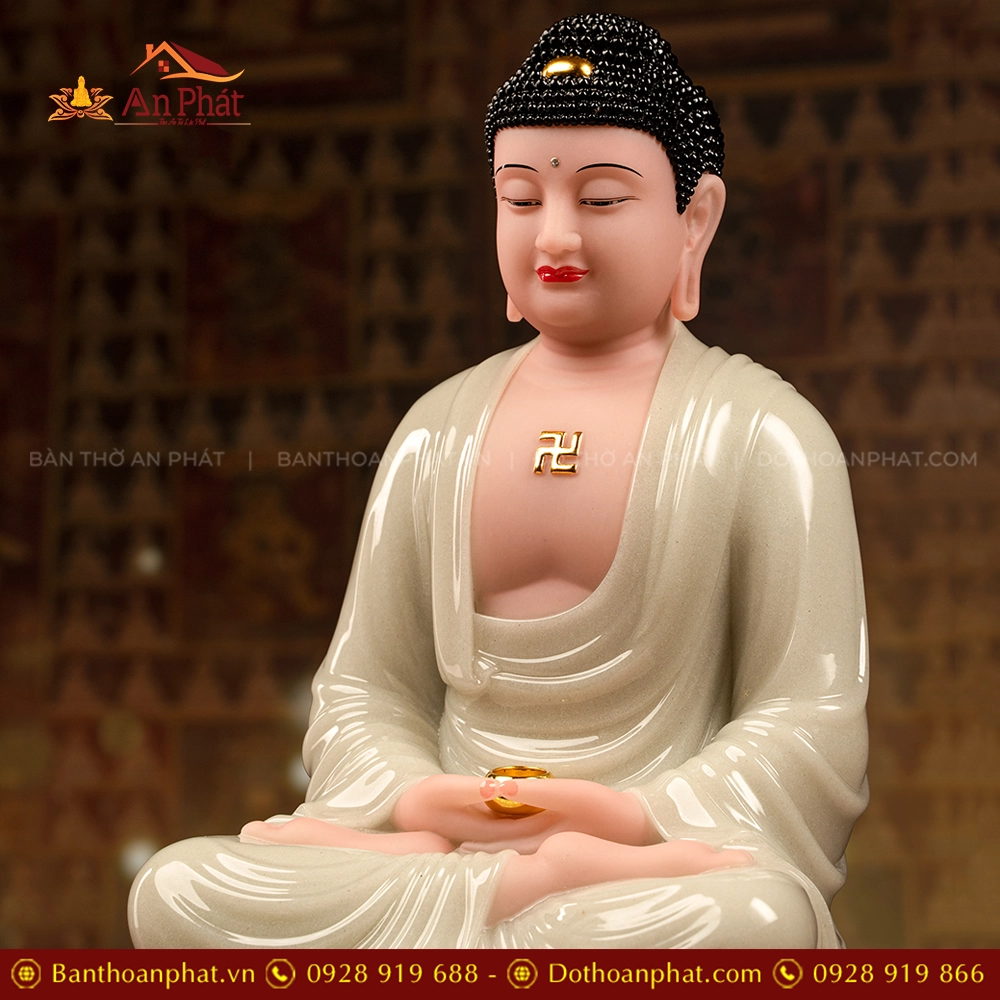 Tuong Bon Su Thich Ca Mau Ni Thach Anh Men Xanh Ngoc Bao T2410 4