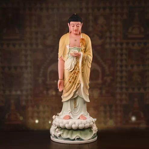 Tượng Bổn sư Thích Ca Mâu Ni Thạch Anh Thanh Ngọc Quang T2416