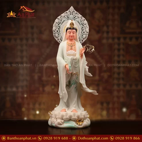 Tượng Quan Âm Thạch Anh Tịnh Vân T2403