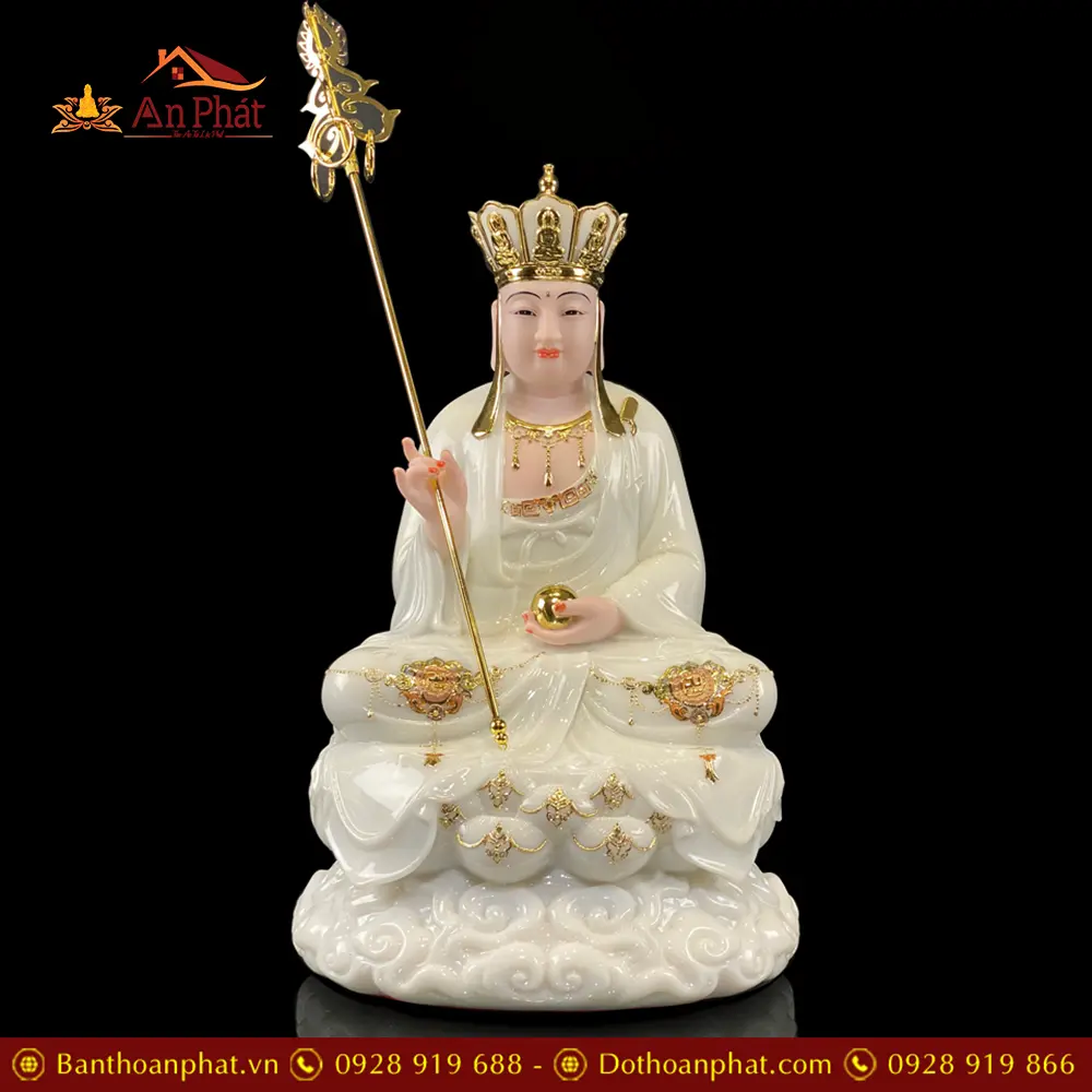 Bộ Tượng Ta Bà Tam Thánh Bằng Bột Đá Trắng Ngồi Đế Mây Cao Cấp T2370 30 bo tuong ta ba tam thanh bang bot da trang ngoi de may cao cap t237000007