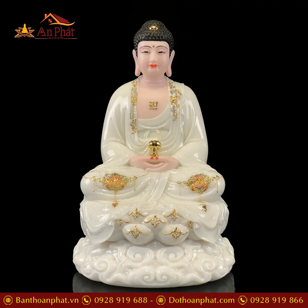 Bộ Tượng Ta Bà Tam Thánh Bằng Bột Đá Trắng Ngồi Đế Mây Cao Cấp T2370 28 bo tuong ta ba tam thanh bang bot da trang ngoi de may cao cap t237000009